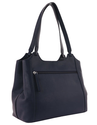 Tote Bag Navy / Leather PC 4053 NAVY Pierre Cardin Ladies Leather Tote in Navy