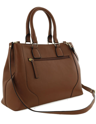 Mini Tote/Crossbody Bag Tan / Leather PC 4049 TAN Pierre Cardin Ladies Leather Tote with Detachable Strap in Tan