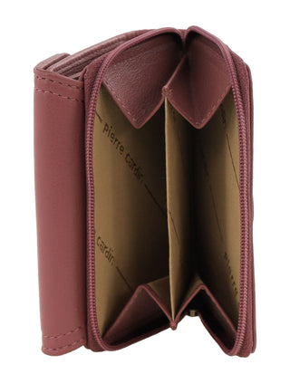 Tri-Fold Wallet Blush / Leather PC 4029 BLSH Pierre Cardin Ladies Leather Tri-Fold Tab Wallet in Blush