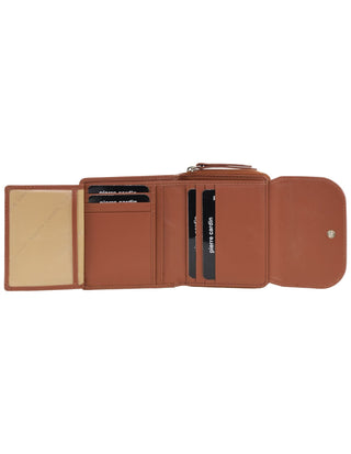 Tri-Fold Wallet Cognac / Leather PC 4029 COGN Pierre Cardin Ladies Leather Tri-Fold Tab Wallet in Cognac