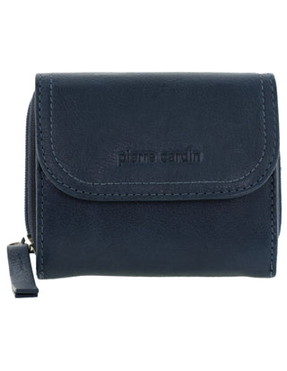 Tri-Fold Wallet Denim / Leather PC 4029 DENUM Pierre Cardin Ladies Leather Tri-Fold Tab Wallet in Denum