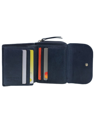 Tri-Fold Wallet Denim / Leather PC 4029 DENUM Pierre Cardin Ladies Leather Tri-Fold Tab Wallet in Denum