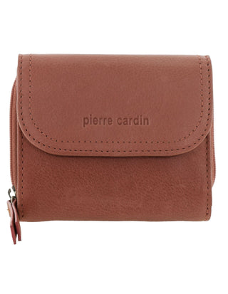 Tri-Fold Wallet Marsala / Leather PC 4029 MARSALA Pierre Cardin Ladies Leather Tri-Fold Tab Wallet in Marsala