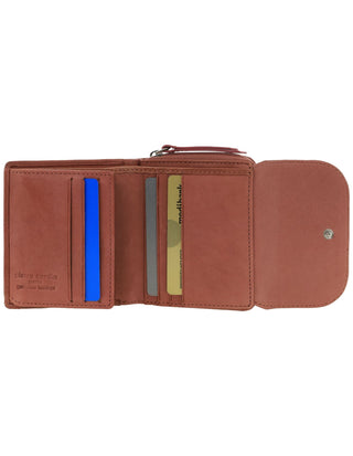 Tri-Fold Wallet Marsala / Leather PC 4029 MARSALA Pierre Cardin Ladies Leather Tri-Fold Tab Wallet in Marsala