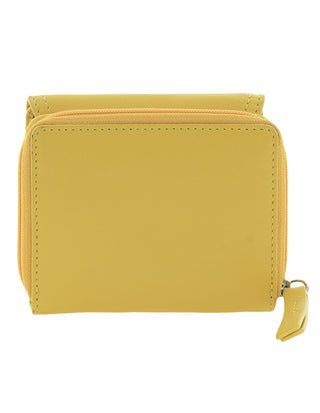 Ladies Wallet Mustard / Leather PC 4029 MSTD Pierre Cardin Ladies Leather Tri-Fold Tab Wallet in Mustard