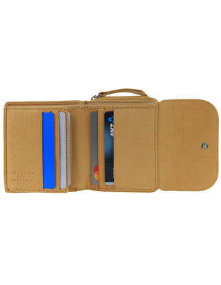 Tri-Fold Wallet Mustard / Leather PC 4029 MSTD Pierre Cardin Ladies Leather Tri-Fold Tab Wallet in Mustard
