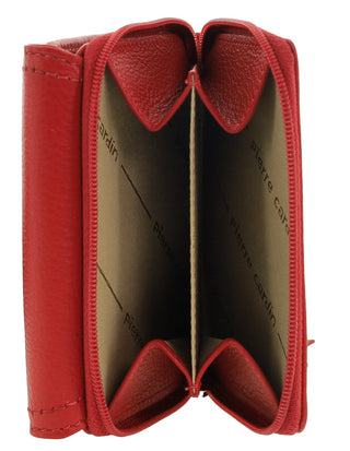 Tri-Fold Wallet Red / Leather PC 4029 RED Pierre Cardin Ladies Leather Tri-Fold Tab Wallet in Red