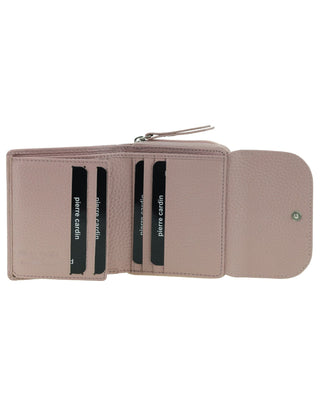 Tri-Fold Wallet Rose / Leather PC 4029 ROSE Pierre Cardin Ladies Leather Tri-Fold Tab Wallet in Rose