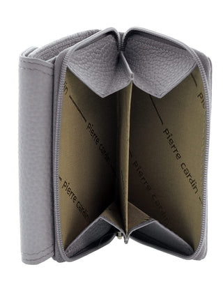 Ladies Wallet Stone / Leather PC 4029 STONE Pierre Cardin Ladies Leather Tri-Fold Tab Wallet in Stone