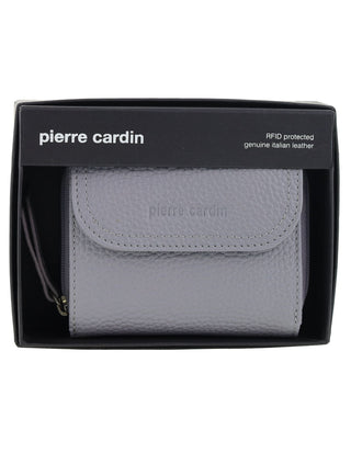 Tri-Fold Wallet Stone / Leather PC 4029 STONE Pierre Cardin Ladies Leather Tri-Fold Tab Wallet in Stone