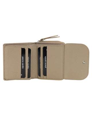Tri-Fold Wallet Taupe / Leather PC 4029 TAUP Pierre Cardin Ladies Leather Tri-Fold Tab Wallet in Taupe