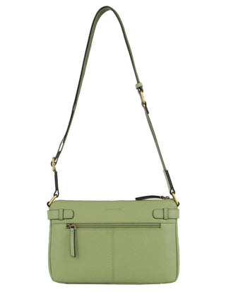 Crossbody bag Jade / Leather PC 3799 JADE Pierre Cardin Ladies Leather Webbing Strap Handbag in Jade