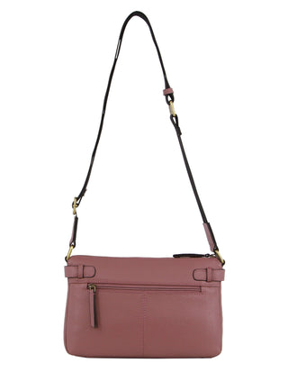 Crossbody bag Rose / Leather PC 3799 ROSE Pierre Cardin Ladies Leather Webbing Strap Handbag in Rose