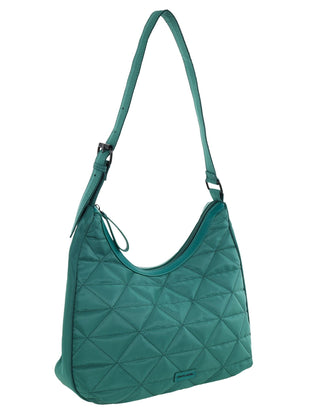 Hobo Bag Green / Nylon PC 4023 GRN Pierre Cardin Ladies Nylon Geometric Hobo Bag in Green