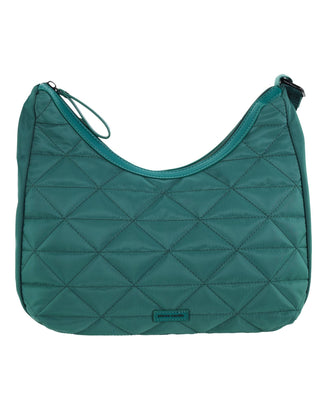 Hobo Bag Green / Nylon PC 4023 GRN Pierre Cardin Ladies Nylon Geometric Hobo Bag in Green