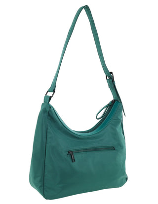 Hobo Bag Green / Nylon PC 4023 GRN Pierre Cardin Ladies Nylon Geometric Hobo Bag in Green