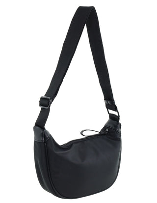 Crossbody Bag Black / Nylon PC 4024 BLK Pierre Cardin Ladies Nylon Moon-Shaped Crossbody Bag in Black