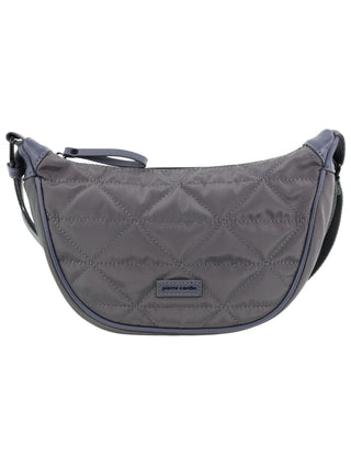 Crossbody Bag Grey / Nylon PC 4024 GREY Pierre Cardin Ladies Nylon Moon-Shaped Crossbody Bag in Grey