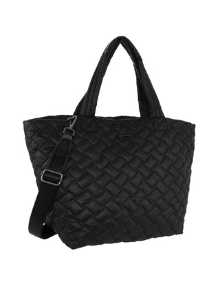 Tote Bag Black / Nylon PC 4016 BLK Pierre Cardin Ladies Nylon Padded Tote Bag in Black