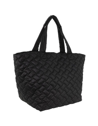 Tote Bag Black / Nylon PC 4016 BLK Pierre Cardin Ladies Nylon Padded Tote Bag in Black