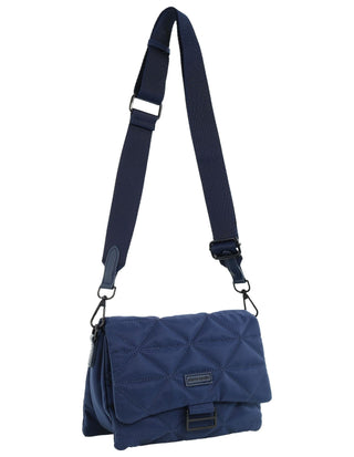 Crossbody Bag Navy / Nylon PC 4022 NAVY Pierre Cardin Ladies Nylon Textured Crossbody Bag in Navy