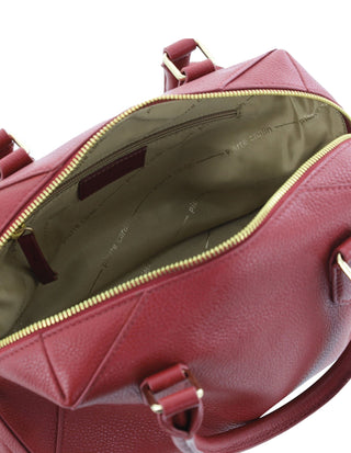 Tote Bag Red / Leather PC 4054 RED Pierre Cardin Laides Leather Tote Crossbody Bag in Red
