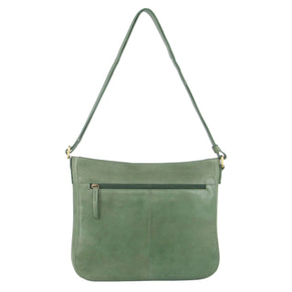 Crossbody bag Green PC 3405 GRN Pierre Cardin Large Woven Embossed Leather Crossbody Bag in Green