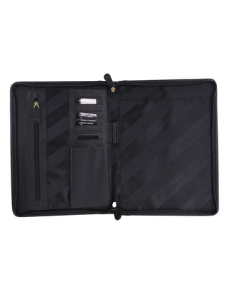 Organiser Leather PC 8872 BLK Pierre Cardin Leather A4 Business Compendium/Folio in Black