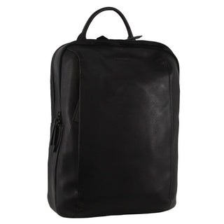 Backpacks Black / Leather PC 3879 BLK Pierre Cardin Leather Business/Laptop Backpack in Black