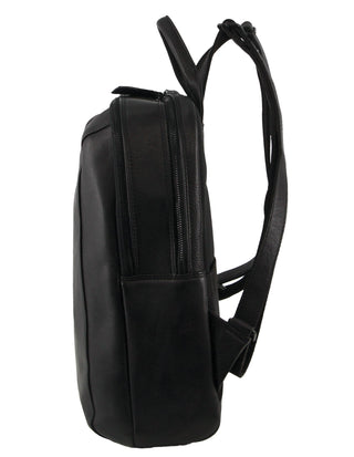 Backpacks Black / Leather PC 3879 BLK Pierre Cardin Leather Business/Laptop Backpack in Black