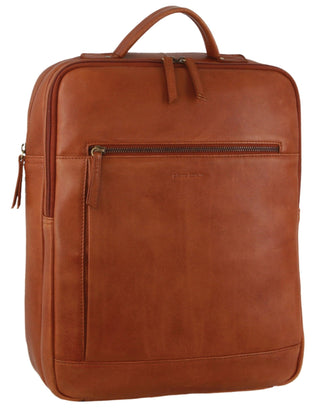 Backpacks Cognac / Leather PC 3708 COGN Pierre Cardin Leather Business/Laptop Backpack in Cognac