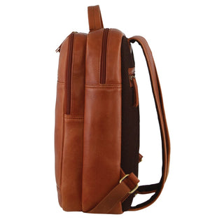 Backpacks Cognac / Leather PC 3708 COGN Pierre Cardin Leather Business/Laptop Backpack in Cognac