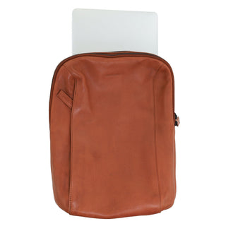 Backpacks Cognac / Leather PC 3879 COGN Pierre Cardin Leather Business/Laptop Backpack in Cognac