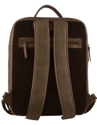 Backpack, Computer Bag Oak / Leather PC 3708 OAK Pierre Cardin Leather Business/Laptop Backpack in Oak