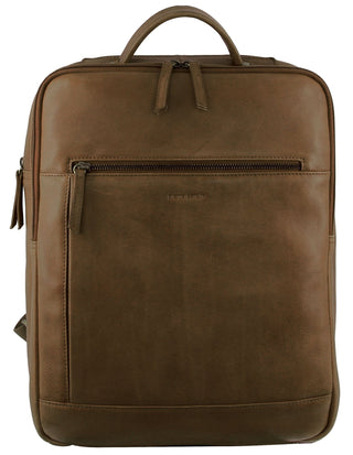 Backpack, Computer Bag Oak / Leather PC 3708 OAK Pierre Cardin Leather Business/Laptop Backpack in Oak