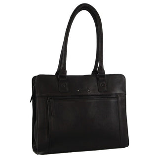 Handbag/Tote Bag Black / Leather PC 3716 BLK Pierre Cardin Leather Computer Tote Bag in Black