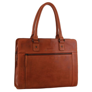 Handbag/Tote Bag Cognac / Leather PC 3716 COGN Pierre Cardin Leather Computer Tote Bag in Cognac