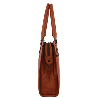 Handbag/Tote Bag Cognac / Leather PC 3716 COGN Pierre Cardin Leather Computer Tote Bag in Cognac