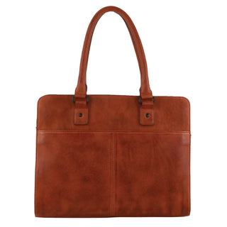 Handbag/Tote Bag Cognac / Leather PC 3716 COGN Pierre Cardin Leather Computer Tote Bag in Cognac