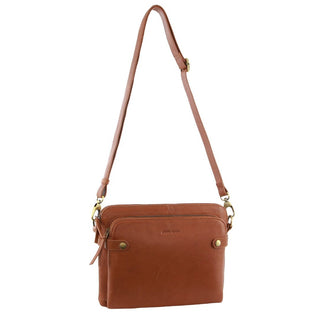 Crossbody bag Tan / Leather PC 3681 TAN Pierre Cardin Leather Crossbody Bag in Tan