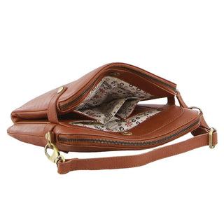 Crossbody bag Tan / Leather PC 3681 TAN Pierre Cardin Leather Crossbody Bag in Tan