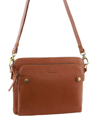 Crossbody bag Tan / Leather PC 3681 TAN Pierre Cardin Leather Crossbody Bag in Tan