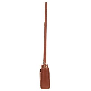 Crossbody Bag Tan / Leather PC 3778 TAN Pierre Cardin Leather Diamond Pattern Embossed Cross Body Bag in Tan