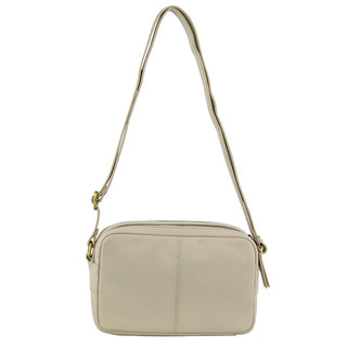 Crossbody Bag Bone / Leather PC 3774 BONE Pierre Cardin Leather Diamond Pattern Embossed Crossbody Bag in Bone