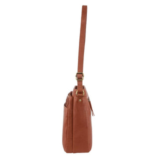 Crossbody bag Tan / Leather PC 3688 TAN Pierre Cardin Leather Embossed Crossbody Bag in Tan