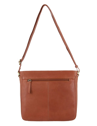 Crossbody bag Tan / Leather PC 3688 TAN Pierre Cardin Leather Embossed Crossbody Bag in Tan