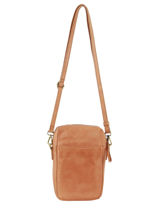 Crossbody bag Apricot / Leather PC 3686 APRICOT Pierre Cardin Leather Embossed Phone Crossbody Bag in Apricot