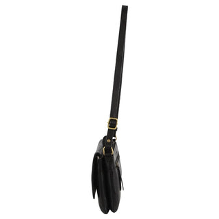 Crossbody bag Black / Leather PC 3836 BLK Pierre Cardin Leather Flap-over Crossbody Bag in Black