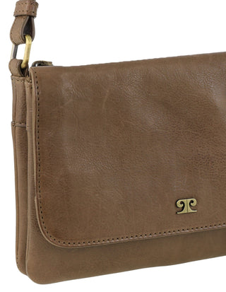 Crossbody bag Oak / Leather PC 3836 OAK Pierre Cardin Leather Flap-over Crossbody Bag in Oak