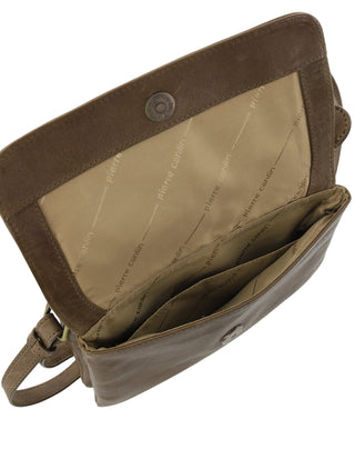 Crossbody bag Oak / Leather PC 3836 OAK Pierre Cardin Leather Flap-over Crossbody Bag in Oak